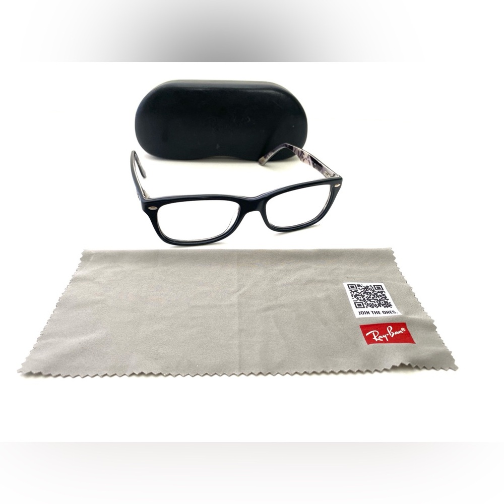 Ray Ban Women’s Marbleized Black/White Retro Wingtip Eyeglass Frames